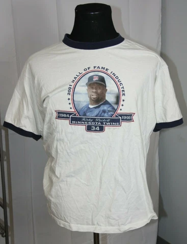 2001 Minnesota Twins Kirby Puckett Hall Of Fame Tee Shirt Cover