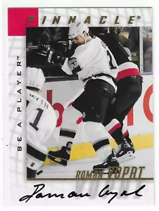 1997-98 PINNACLE ROMAN VOPAT BE A PLAYER AUTO #103 LOS ANGELES KINGS - Picture 1 of 2