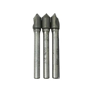 Lot of 3 Countersink Drill Bits SGS 3/8" x 82 Degrees Made in USA - Picture 1 of 7