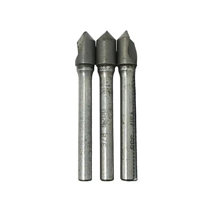 Lot of 3 Countersink Drill Bits SGS 3/8" x 82 Degrees Made in USA - Image 1 of 4