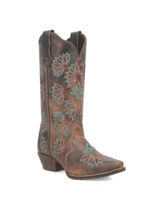 Laredo Western Boots Womens Filly Floral Embroidery Tobacco 20006 - Picture 1 of 1