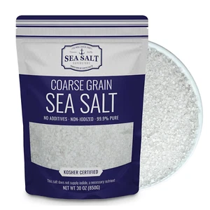 Coarse Sea Salt for Grinder Refill, Coarse Grain Kosher Salt, Non-Iodized Coarse - Picture 1 of 12