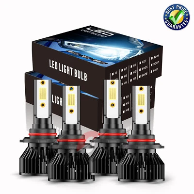 For GMC SAVANA 4500 2009-2019 6000K 4x white LED Headlight High & Low Beam Bulbs - Image 1 of 4