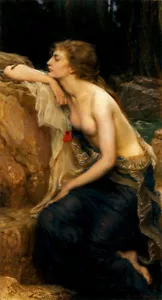 Lamia by Hebert Draper 60cm x 34.5cm Art Paper Print - Picture 1 of 1