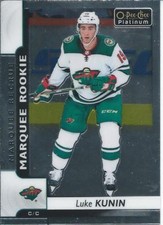 2017-18 UD OPC O-Pee-Chee Platinum LUKE KUNIN Rookie #178 Minnesota Wild
