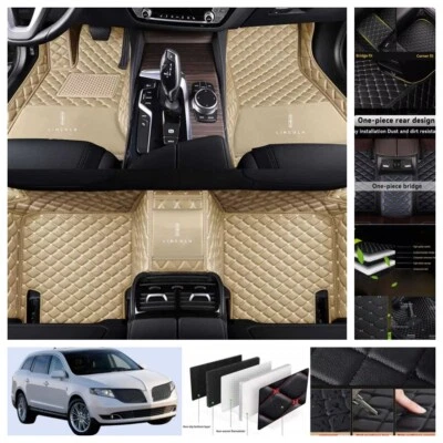 Fit For Lincoln MKT 2010-2019 Car Floor Mats Leather Foot Pads Luxury Custom Rug Foto 1 de 4