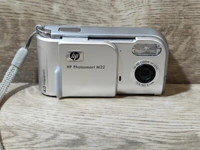 HP Photosmart M22 4.0MP Compact Digital Camera Silver Tested - Image 1 of 4