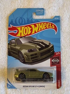 Hot Wheels 2017 Nissan Series #2/5 Nissan Skyline GT-R BNR34 grün 45/250 - Bild 1 von 9