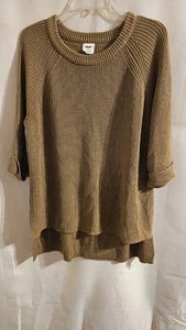 Womens Mote Size Large Brown 3/4 Sleeve Loose Fit Sweater - Bild 1 von 4
