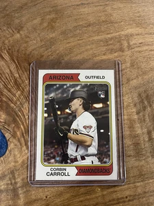 2023 Topps Heritage Corbin Carroll Rookie variante immagine STAMPA CORTA RARA!!!!! - Foto 1 di 2
