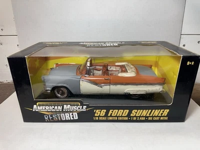 Ertl 1956 Ford Fairlane Sunliner Coral / White 1:18 Scale Diecast #7259 (READ) - Image 1 of 4