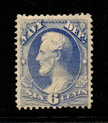 O38 VF MINT HINGED  6 CENT NAVY OFFICIAL FULL OG - Image 1 of 2