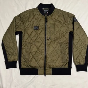 Howitzer Style Men's Bomber Jacket Pilot Military Grunt MFG Quilted Olive Drab - Picture 1 of 10