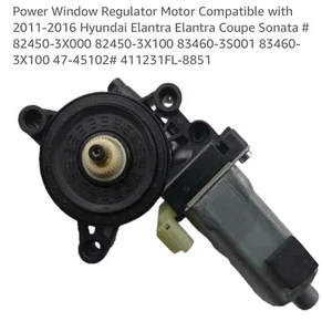 Power Window Regulator Motor.  411231fl-8851. 2011-2016 Hyundai Elantra.  New - Picture 1 of 9
