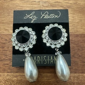 Liz Patton Ohrringe Perlen Ohrhänger mit Strass - NEU! - Bild 1 von 5