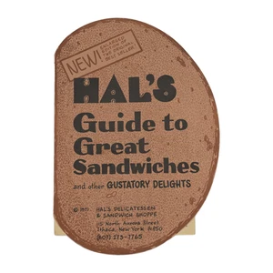 Hal's Guide to Great Sandwhiches Vintage Menu 1971 Ithaca, NY - Bild 1 von 7