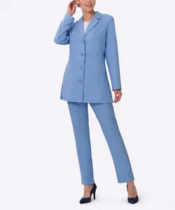 Damen Anzug Hosenanzug Hose Blazer blau Gr. 46 NEU - Bild 1 von 3