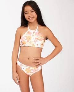 Billabong L109953 Girls Walk In The Sun Rev High Neck Two-Piece Swim Set Size 14 - Picture 1 of 6