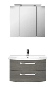 PELIPALSerie 4010 Set Waschtisch, Unterschrank, Spiegelschrank + Leuchte / 84cm - Bild 1 von 12