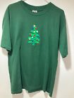 Women Christmas Short Sleeve T Shirt Christmas Tree Green