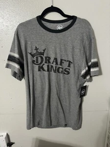 Draftkings X 47 Brand Over Pass T Shirt LARGE Grey Shirt Sleeve NEW WITH TAGS - Picture 1 of 3