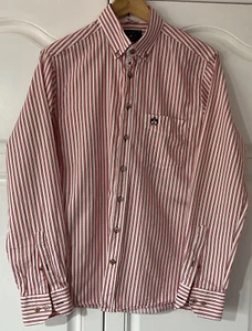 Claudio Campione Modern Fit Yachting Baumwollhemd Gr. M rot/weiß gestreift Herren - Bild 1 von 12