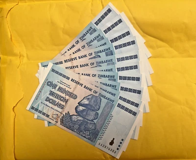 LOT OF 20 🇿🇼 ZIMBABWE 100 TRILLION DOLLAR AA/2008 🔥 PRE-ORDER, SHIPS 11/15/25 - Image 1 of 4