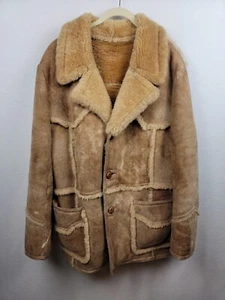 Piapa Ltd. Genuine Vintage Sheepskin Coat Men Size 42 Large MARLBORO MAN Jacket - Picture 1 of 18