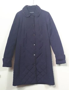 Lands End Primaloft Purple Aubergine Plum Quilted Lightweight Padded Coat UK 10 - Picture 1 of 7
