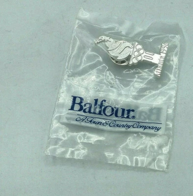 Balfour Atlanta 1996 Olympics Silver Torch Pin New - Image 1 of 4