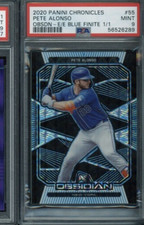 Pete Alonso 2020 Panini Obsidian 1/1 E/E BLUE FINITE Refractor 55 ETCH ELECTRIC