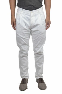 Pantalones de vestir Dolce & Gabbana blancos plisados delanteros talla 30 34 36 38 40 42 Foto 1 de 3