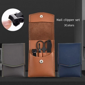 4PCS Pedicure Manicure Set Nail Clippers Cleaner Cuticle Grooming Tool Kit Case⇘ - Picture 1 of 15