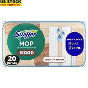 Heavy Duty Wet Mop Cloth Refills Multi-Surface Floor Cleaner Pads 20 Count New - Picture 1 of 10
