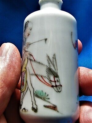 Antique Porcelain  Ching Dynasty. Snuff Bottle Carrot In The Stick • 850£