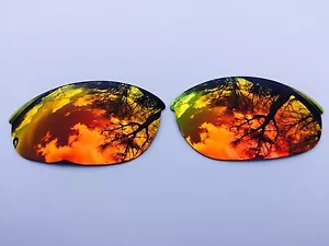 LENTES DE REPUESTO CON ESPEJOS ROJOS FUEGO POLARIZADOS GRABADOS PARA MEDIA CHAQUETA OAKLEY - Imagen 1 de 3