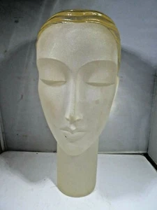 LARGE 1970'S ART DEC0 REVIVAL LUCITE WOMAN'S HEAD - Picture 1 of 7