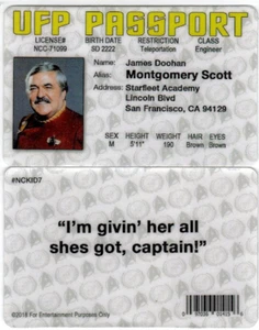Scotty Star Trek Raumschiff Lizenz James Doohan KOSTENLOSER VERSAND - Bild 1 von 1