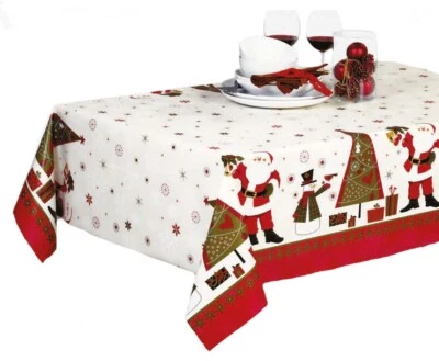 PVC Tischdecke Nikolaus Meterware Wachstuch Breite 140cm & Länge wählbar abwasch - Bild 1 von 2
