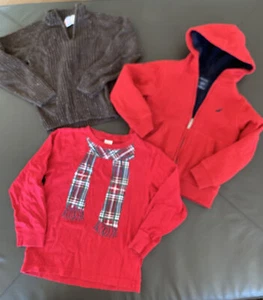 Lot 3 Boys Nautica Zip Up Sweatshirt Gymboree Sonoma Sweater Size 6/7 Winter - Picture 1 of 9