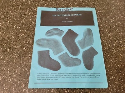 Nancy Lindberg Knitting Pattern Felted Fulled Slippers for Child to Adult - Image 1 of 2