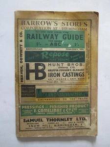 Collectable Railway Guide Birmingham Fbruary 1954 - Foto 1 di 8