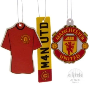 Manchester United Air Freshener Car Man Utd Room Office ManU Gift Present 3 Pack - Picture 1 of 5