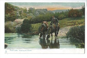 Vida rural: riego de los caballos de Tuck serie 1421 - Imagen 1 de 2