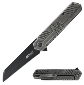 MTech Spring Assisted Folding Knife 3.25" 3Cr13MoV Steel Blade Stainless Handle - Picture 1 of 3