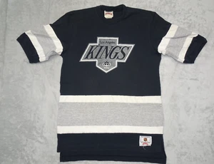 Vintage 90s LA Kings Nutmeg Mills NHL Sectional Tri Color T Shirt Medium Hockey - Picture 1 of 21