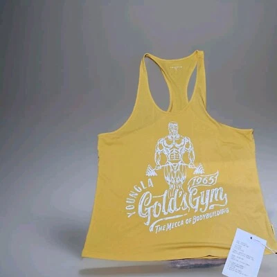 Cuerda de gimnasio YoungLA X Gold's varilla de oro amarilla para hombre talla Lg MUESTRA nueva con etiqueta  Foto 1 de 4