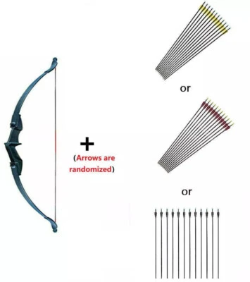 57'' Archery Takedown Double Rest Recurve Bow Arrow Sets for Beginner Target - Image 1 of 4