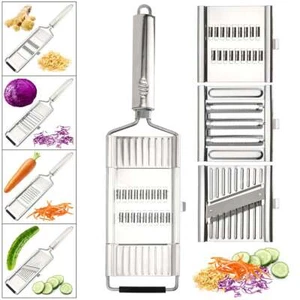 Cut Set Multi-Purpose Vegetable Slicer Cuts Stainless Steel Grater Shredder - Picture 1 of 14