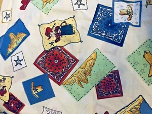 VTG 2000 Cowgirl & Cowboy Theme Patch Toss on White by Blank Textile  BTFQ - Picture 1 of 10